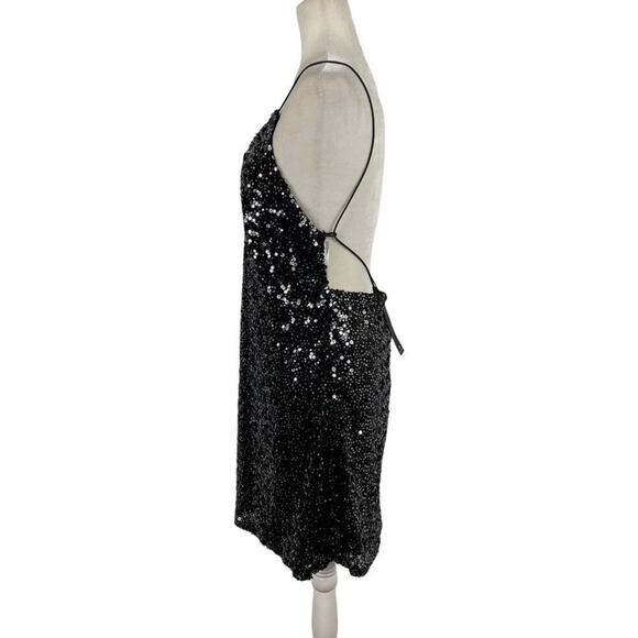 NWT Lulus Force of Fashion Black Backless Sequin Dress - Picture 6 of 14